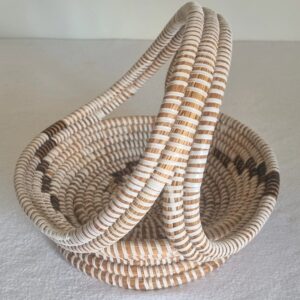 Panier en osier tressé style bohème