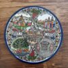 Assiette en céramique émaillé arménienne peinte à la main.