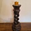 Bougeoir vintage en bois sculpté