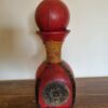 Bouteille italienne Vintage recouvert de cuir rouge