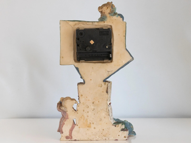 Horloge Décorative Vintage Oursons Lecteurs sur Pile de Livres
