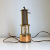 Lampe de mineur laiton et cuivre de Decazeville électrique