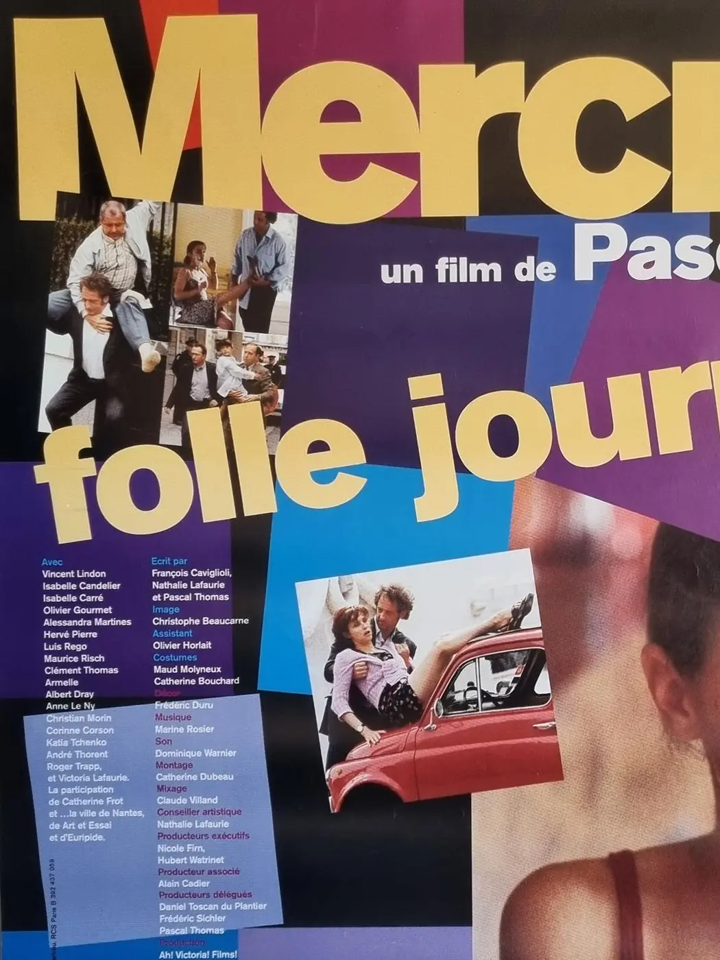 Grande affiche de cinéma Mercredi folle journée de Pascal Thomas Affiche de cinéma Mercredi folle journée de Pascal Thomas N°28