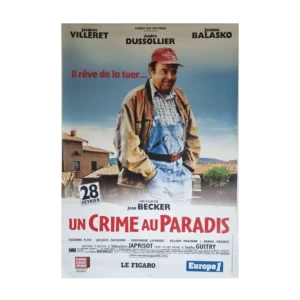 Affiche de cinéma Un crime au paradis avec Villeret et Balasko