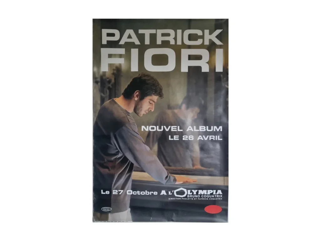 Affiche de concert originale Patrick Fiori, nouvel album N°80