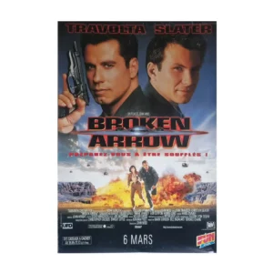 Affiche de film Broken Arrow de John Woo, cinéma d'action US