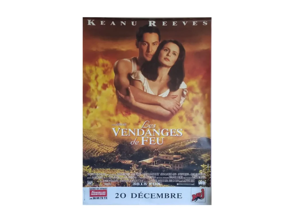 Affiche de film originale Les vendanges de feu par Alfonso Arau