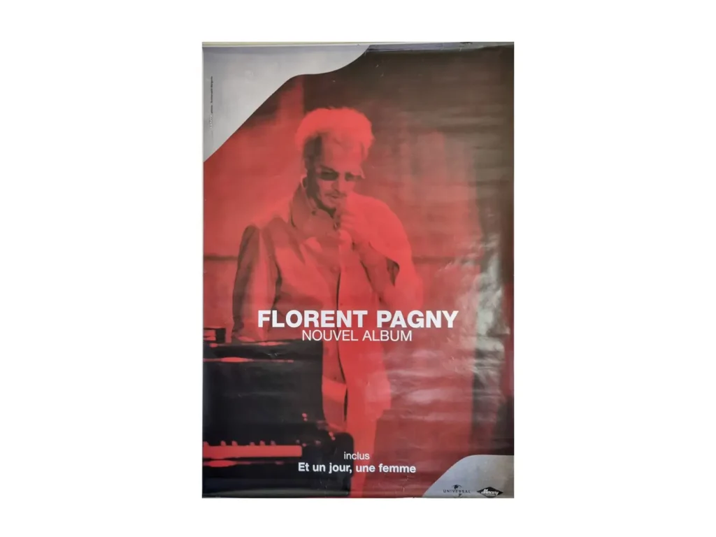Affiche originale de Florent Pagny, Nouvel Album N°38, 2003