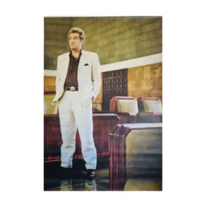 Affiche vintage d'Eddy Mitchell N°35, style dos bleu iconique