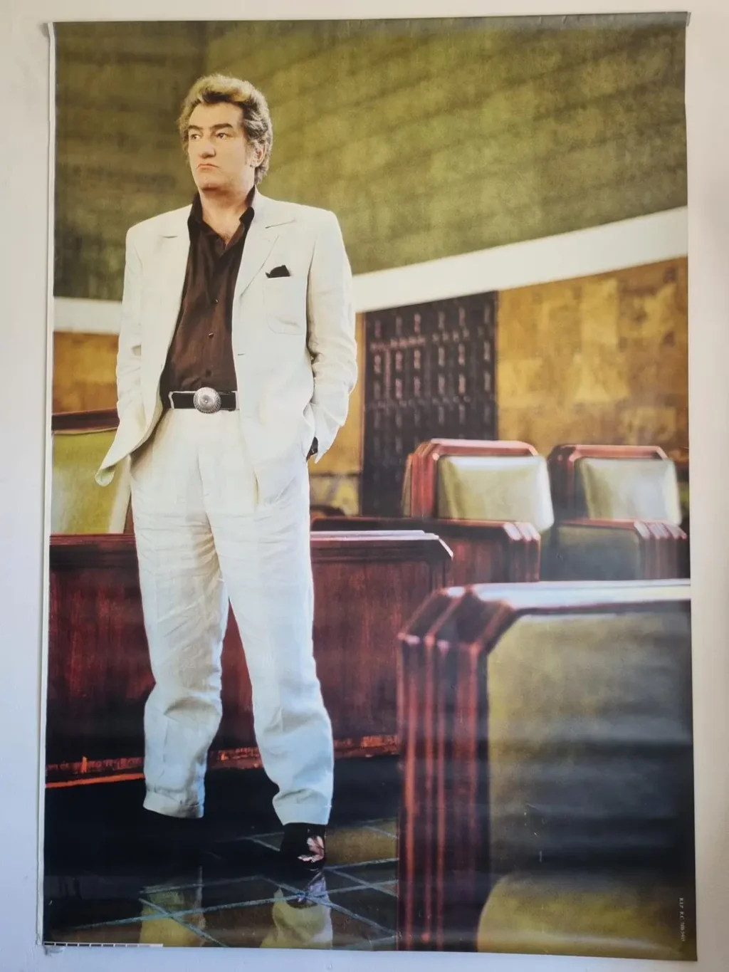 Affiche vintage d'Eddy Mitchell N°35, style dos bleu iconique