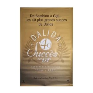 Affiche vintage Dalida, Succès en or 40, de Bambino à Gigi