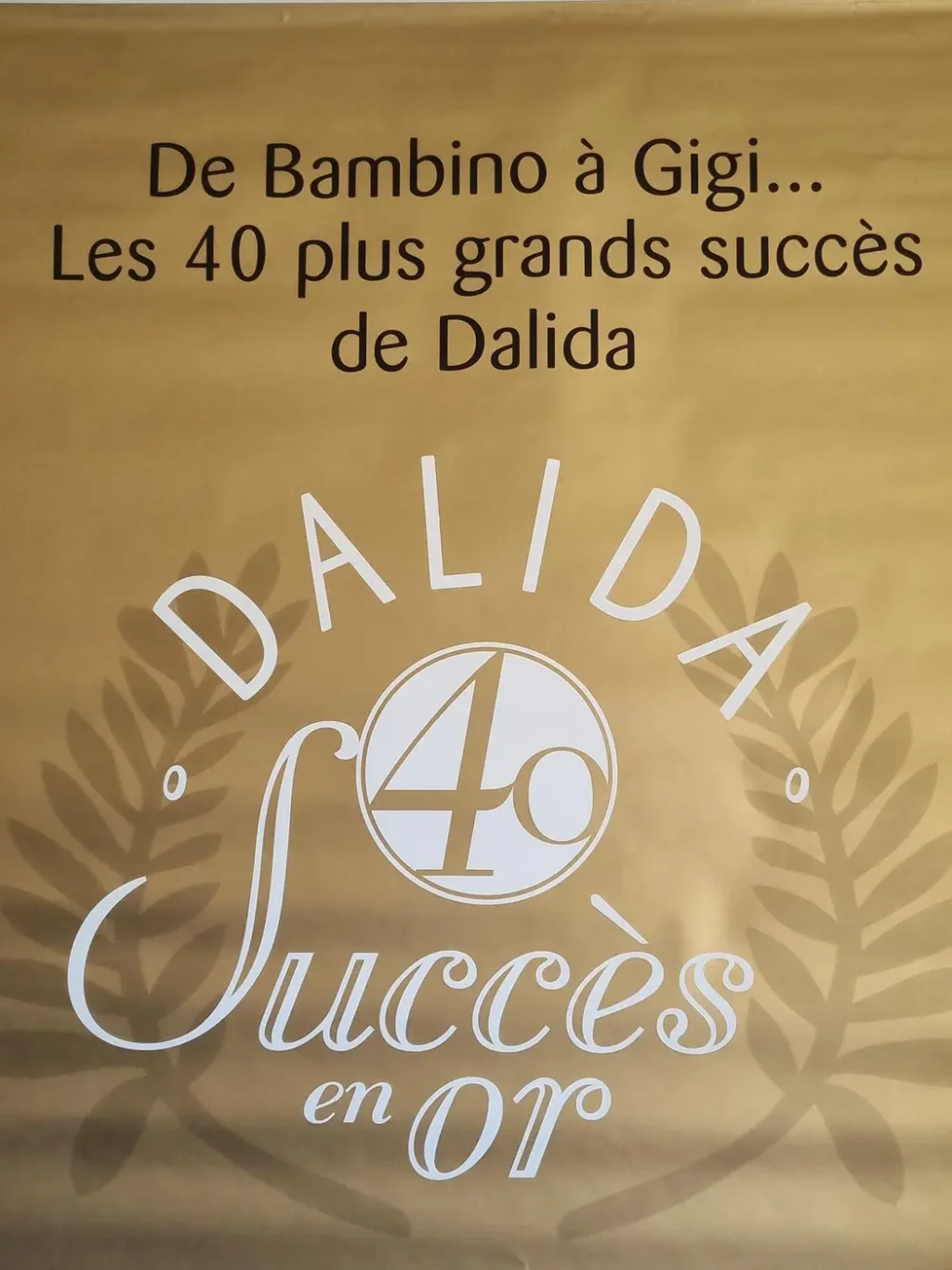 Affiche vintage Dalida, Succès en or 40, de Bambino à Gigi