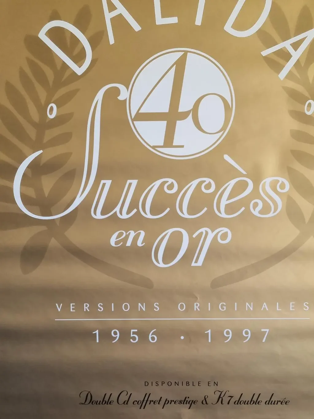 Affiche vintage Dalida, Succès en or 40, de Bambino à Gigi