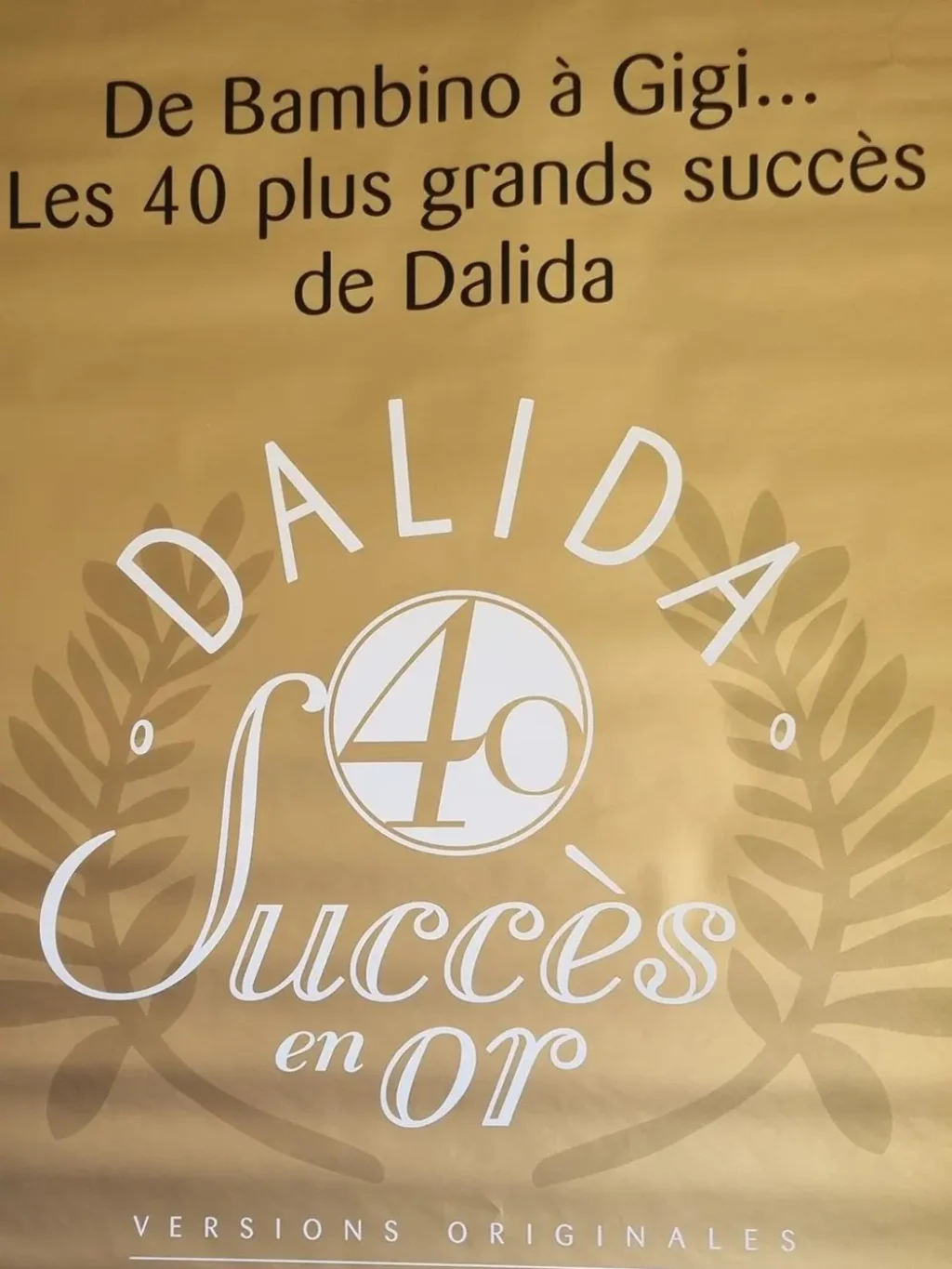Affiche vintage Dalida, Succès en or 40, de Bambino à Gigi