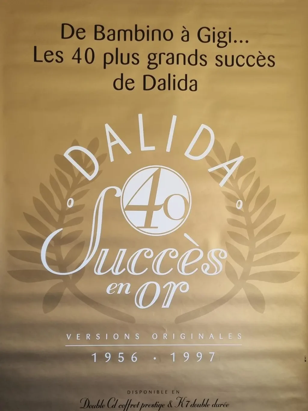 Affiche vintage Dalida, Succès en or 40, de Bambino à Gigi