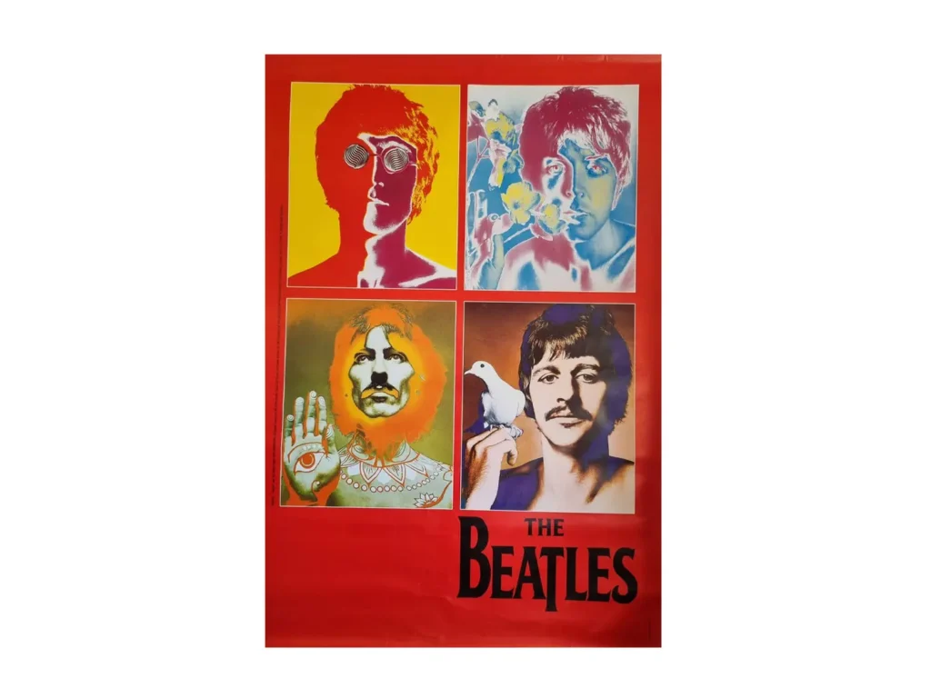 Affiche vintage des Beatles N°32 par le photographe R. Avedon