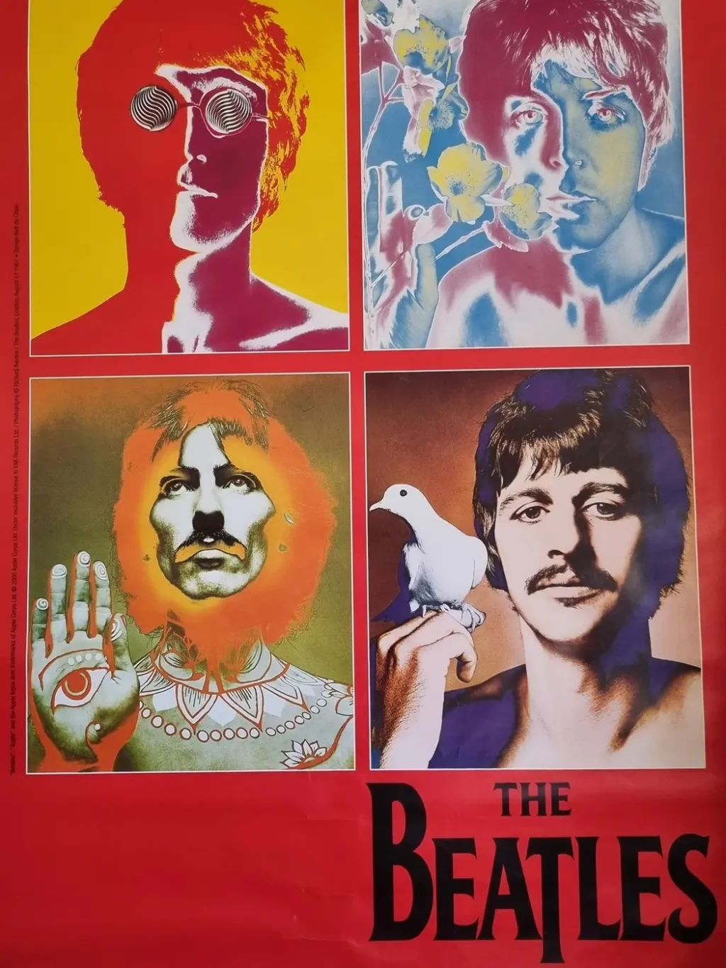 Affiche vintage des Beatles N°32 par le photographe R. Avedon