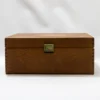 Boîte à thé vintage La Tisanière en bois et métal, 6 casiers