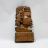Buste malgache sculpté en bois exotique signé, daté de 1988