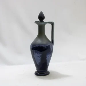 Carafe vintage bleu style Fat Lava avec bouchon, années 60-70