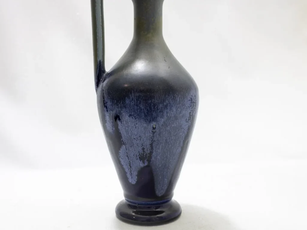 Carafe vintage bleu style Fat Lava avec bouchon, années 60-70