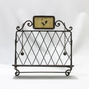 Chevalet porte-livre ancien en fer forgé pour livre de cuisine