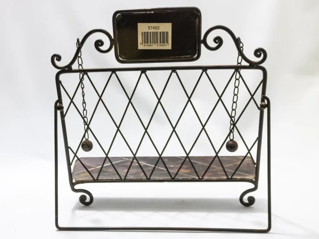 Chevalet porte-livre ancien en fer forgé pour livre de cuisine