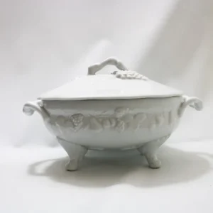 Grande soupière légumier en porcelaine de Philippe Deshoulières