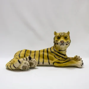 Grande statue de tigre en plâtre, félin majestueux décoratif