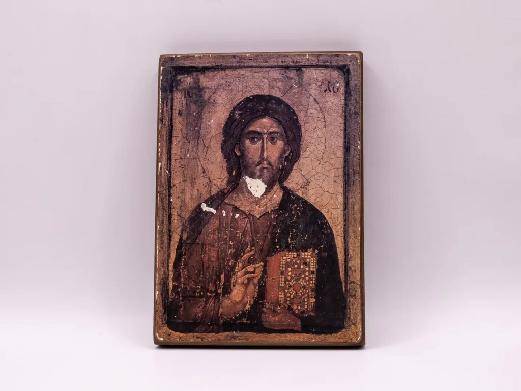 Icône du Christ Sauveur, reproduction sur bois massif XIIIe s.