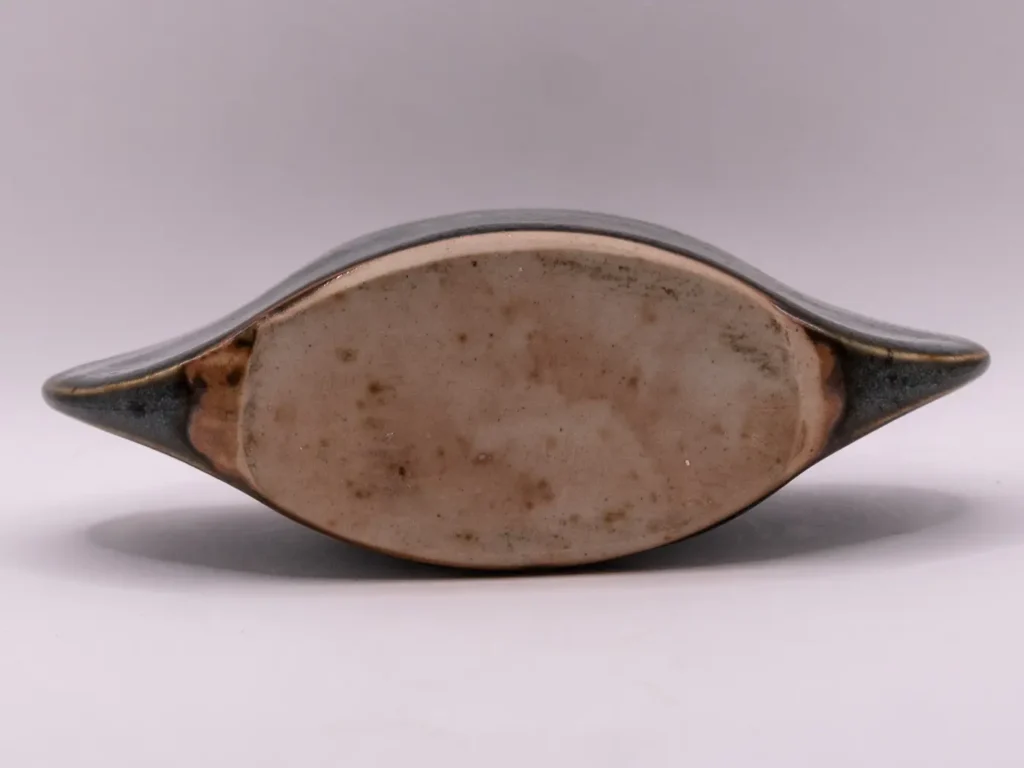 Lampe à huile vintage en céramique émaillée, pièce de collection