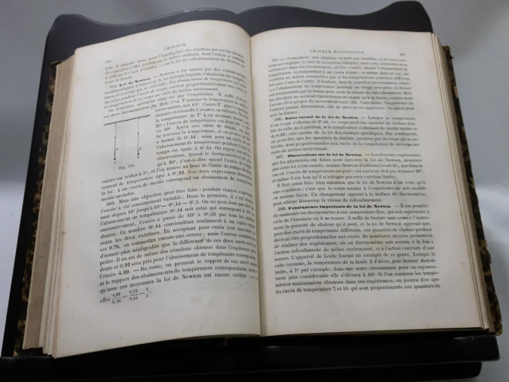 Livre Ancien de Physique 1861, Notions de Mécanique, Rare