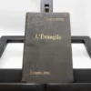 Livre ancien L'Evangile 1903, édition luxe cuir vert et or