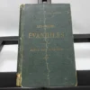 Livre ancien Les Quatre Evangiles Acte Apotres, cuir vert doré