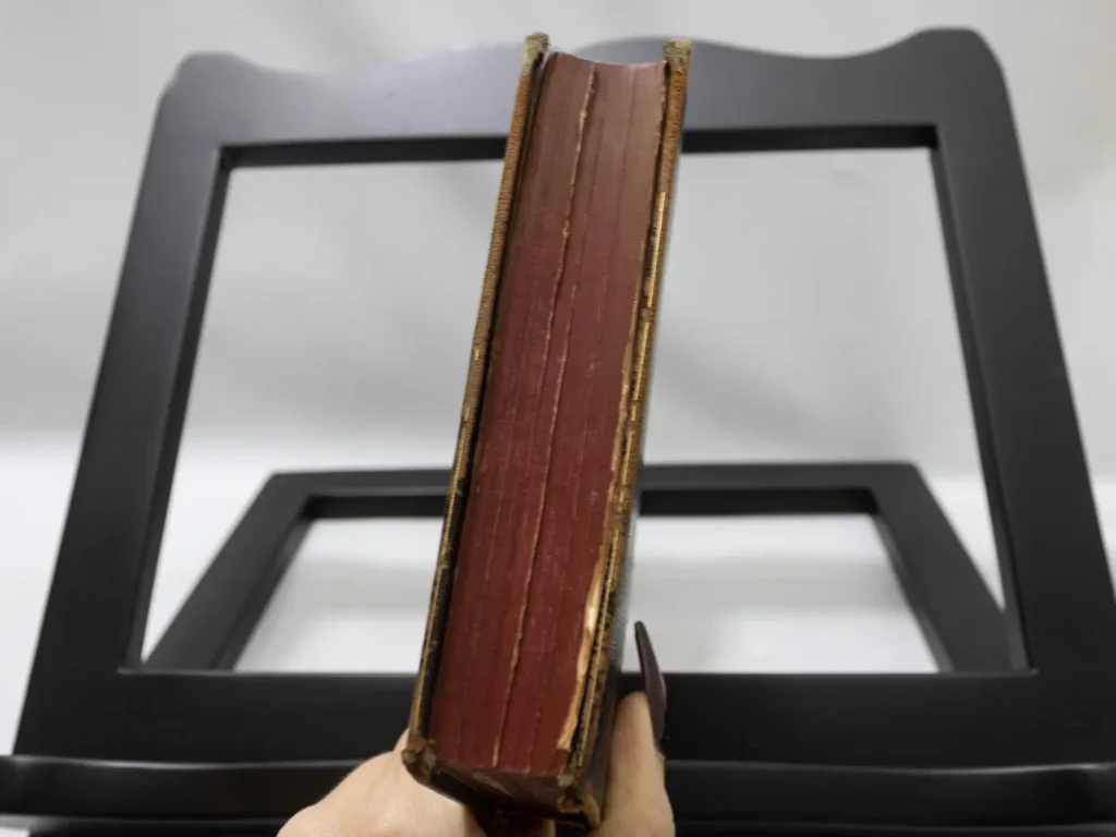 Livre ancien Les Quatre Évangiles, Actes des Apôtres, cuir vert