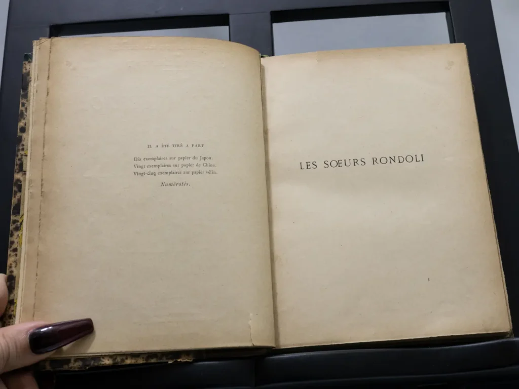 Livre Ancien Les Sœurs Rondoli de Maupassant Édition Spéciale