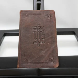 Livre Ancien Petit Manuel Paroissial en Cuir Marron de 1916
