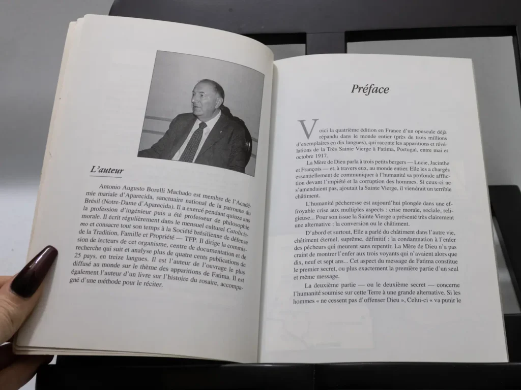 Livre Fatima Message de tragédie ou d'espérance 4eme Ed 1996