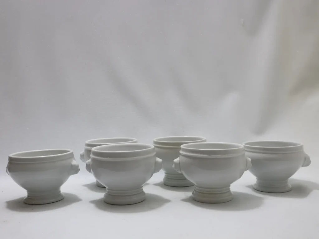Lot de 4 Bols à Bouillon en Porcelaine Pillivuyt France 1818