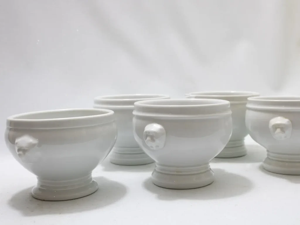 Lot de 4 Bols à Bouillon en Porcelaine Pillivuyt France 1818