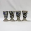 Lot de 4 tasses à café Mazagran vintage en grès multicolore