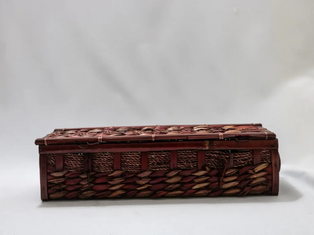 Panier en osier vintage Bordeaux, idéal pour baguette ou fleurs