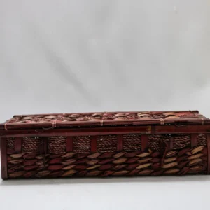 Panier en osier vintage Bordeaux, idéal pour baguette ou fleurs