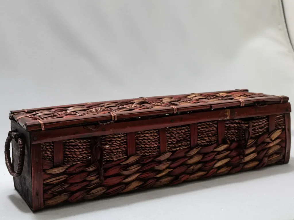 Panier en osier vintage Bordeaux, idéal pour baguette ou fleurs
