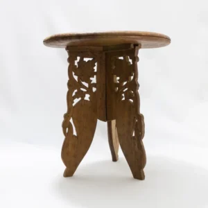 Petit guéridon tripode en bois, table d'appoint de caractère