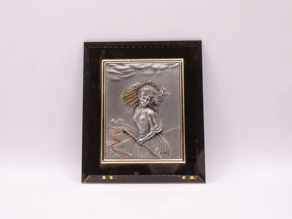 Plaque décorative en étain Les étains du prince, poème Novembre