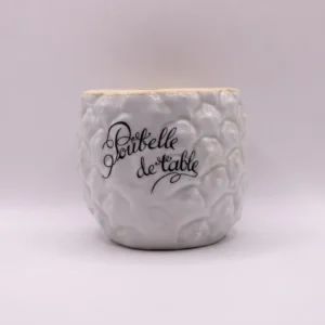 Poubelle de table en porcelaine blanche Deshoulières SFP, France