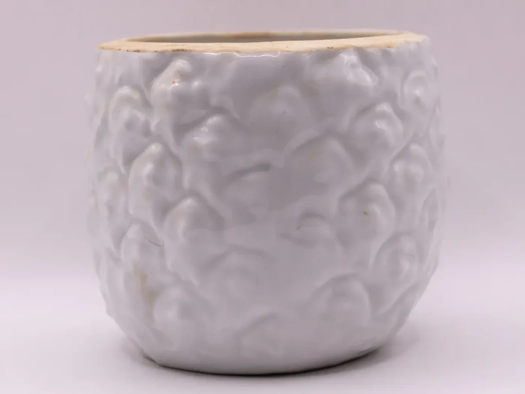 Poubelle de table en porcelaine blanche Deshoulières SFP, France