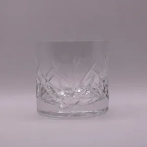Verre à spiritueux cristal ciselé, motif épis de maïs vintage