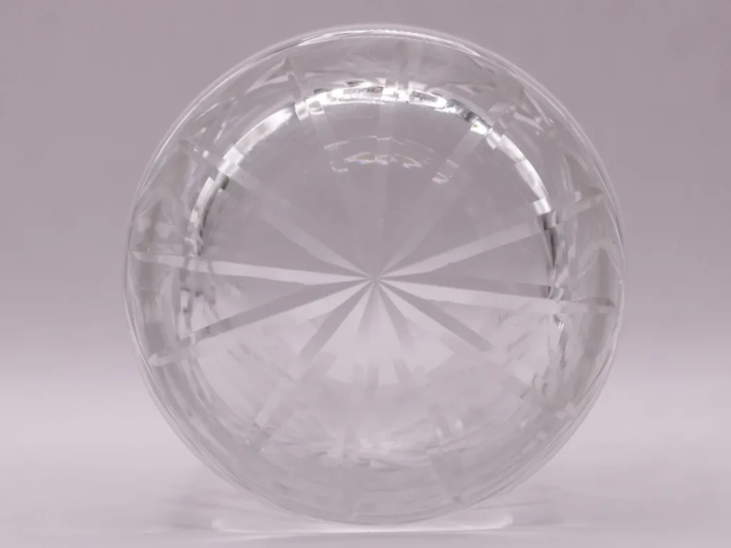 Verre à spiritueux cristal ciselé, motif épis de maïs vintage